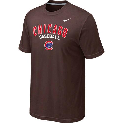 Nike MLB Chicago Cubs 2014 Home Practice T-Shirt - Brown Cheap