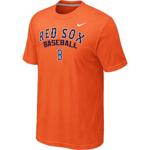 Nike MLB Boston Red Sox 2014 Home Practice T-Shirt - Orange Cheap