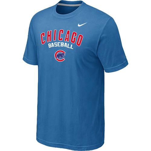 Nike MLB Chicago Cubs 2014 Home Practice T-Shirt - light Blue Cheap