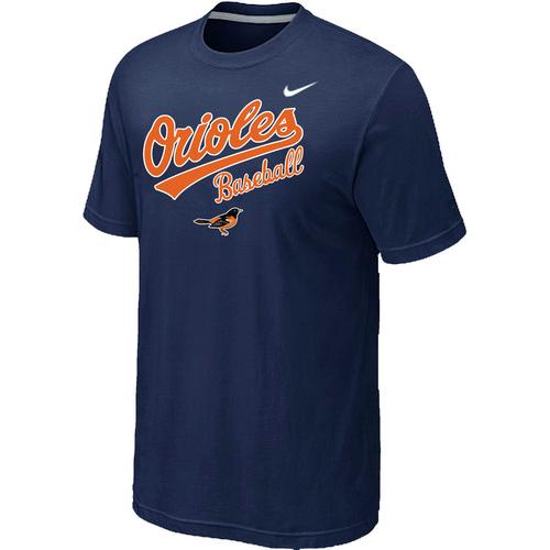 Nike MLB Baltimore orioles 2014 Home Practice T-Shirt - Dark blue Cheap