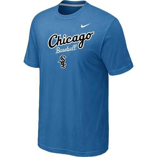Nike MLB Chicago White Sox 2014 Home Practice T-Shirt - light Blue Cheap