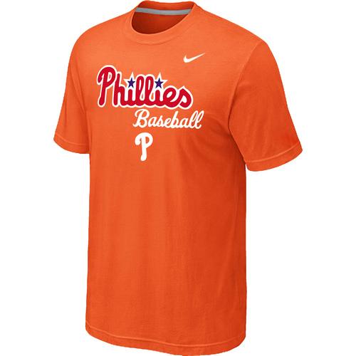 Nike MLB Philadelphia Phillies 2014 Home Practice T-Shirt - Orange Cheap