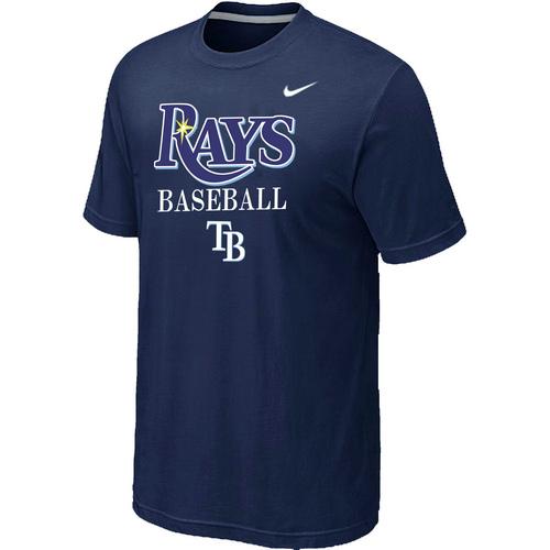 Nike MLB Tampa Bay Rays 2014 Home Practice T-Shirt - Dark blue Cheap