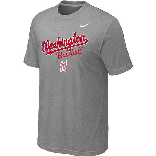 Nike MLB Washington Nationals 2014 Home Practice T-Shirt - Light Grey Cheap