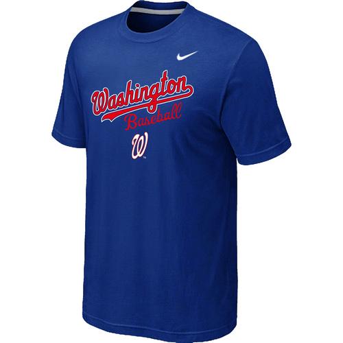 Nike MLB Washington Nationals 2014 Home Practice T-Shirt - Blue Cheap
