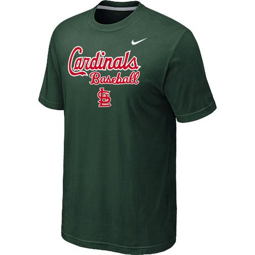 Nike MLB St.Louis Cardinals 2014 Home Practice T-Shirt - Dark Green Cheap