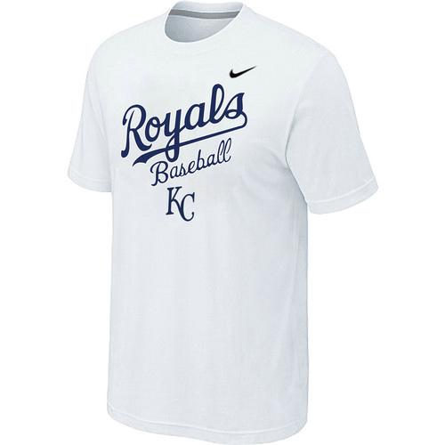 Nike MLB Kansas City 2014 Home Practice T-Shirt - White Cheap