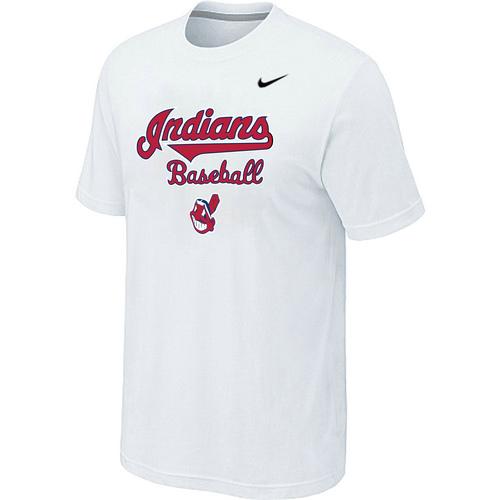Nike MLB Cleveland Indians 2014 Home Practice T-Shirt - White Cheap