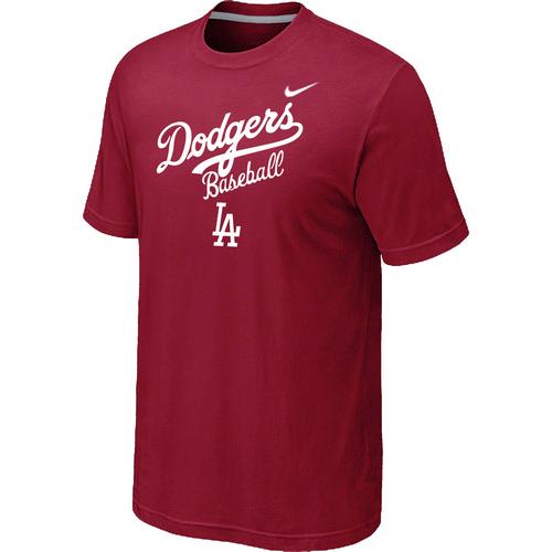 Nike MLB Los Angeles Dodgers 2014 Home Practice T-Shirt - Red Cheap