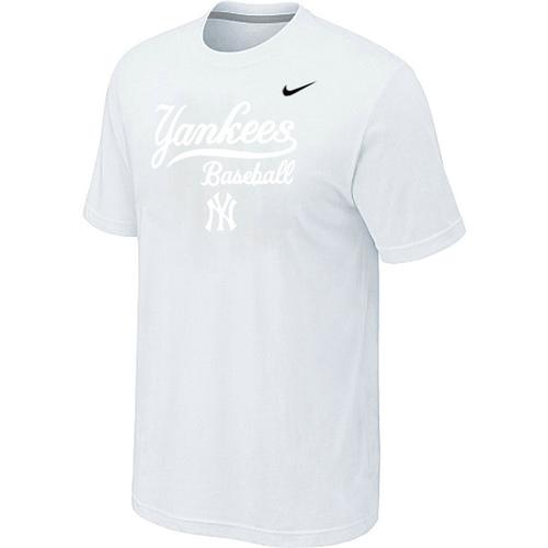 Nike MLB New York Yankees 2014 Home Practice T-Shirt - White Cheap