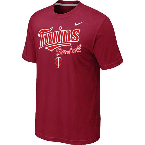 Nike MLB Minnesota Twins 2014 Home Practice T-Shirt - Red Cheap
