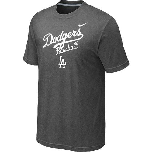 Nike MLB Los Angeles Dodgers 2014 Home Practice T-Shirt - Dark Grey Cheap