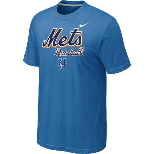 Nike MLB New York Mets 2014 Home Practice T-Shirt - light Blue Cheap