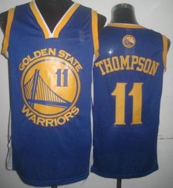 Golden State Warriors 11 Klay Thompson Blue Revolution 30 NBA Jerseys Cheap