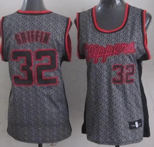 Women Los Angeles Clippers #32 Blake Griffin Grey Static Fashion Swingman NBA Jersey Cheap