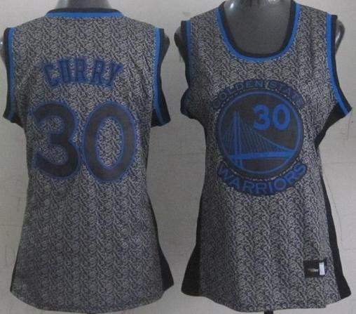 Women Golden State Warriors 30 Stephen Curry Grey Static Fashion Swingman NBA Jersey Cheap
