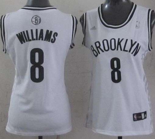 Women Brooklyn Nets 8 Deron Williams White Revolution 30 Swingman NBA Jerseys Cheap