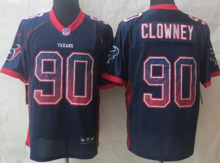 Nike Houston Texans 90 Jadeveon Clowney Blue Drift Fashion Elite NFL Jerseys Cheap