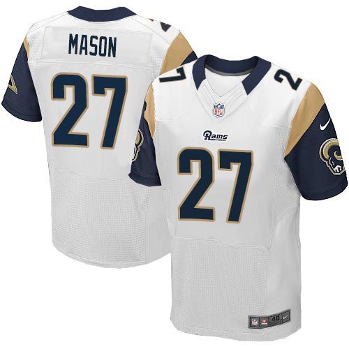 Nike St Louis Rams 27 Tre Mason Elite White NFL Jerseys Cheap