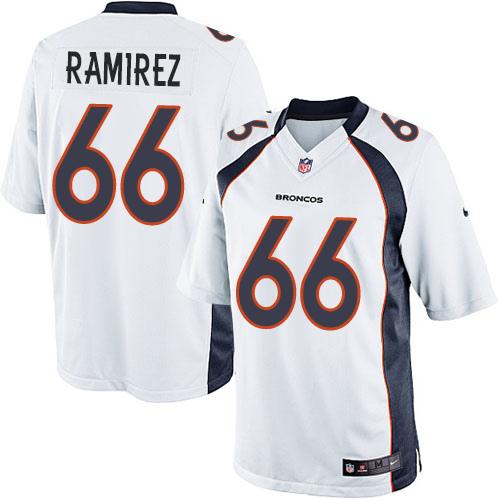 Nike Denver Broncos #66 Manny Ramirez White Game NFL Jersey Cheap