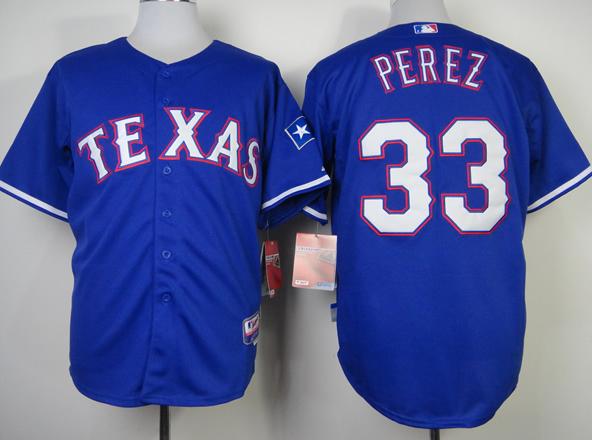 Texas Rangers 33 Martin Perez Blue Cool Base MLB Jerseys Cheap