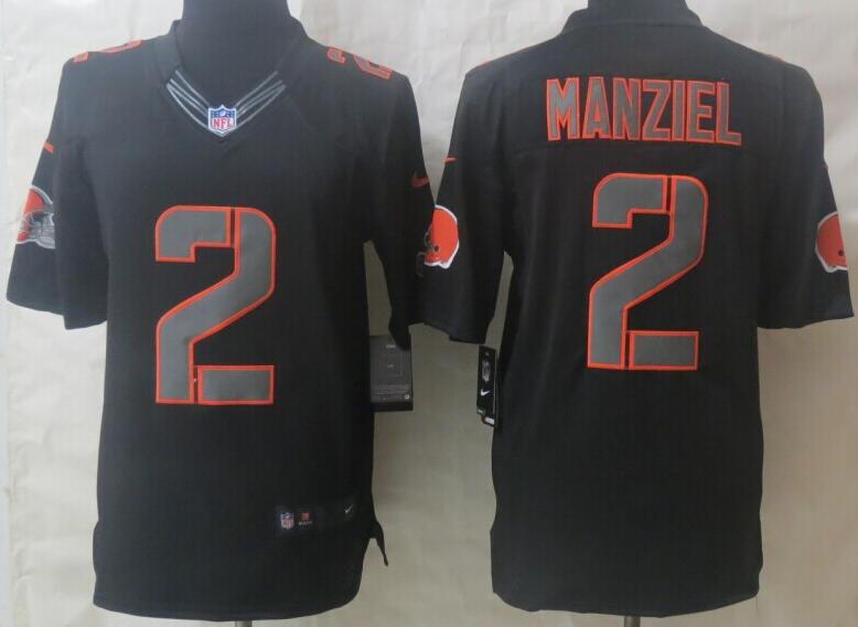 Nike Cleveland Browns #2 Johnny Manziel Black Impact Limited NFL Jerseys Cheap
