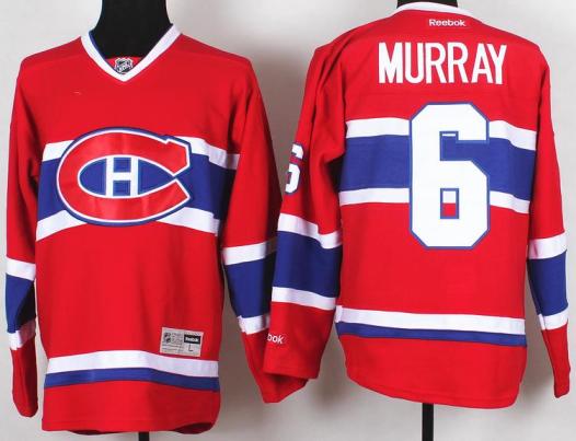 Montreal Canadiens 6 Douglas Murray Red NHL Hockey Jerseys