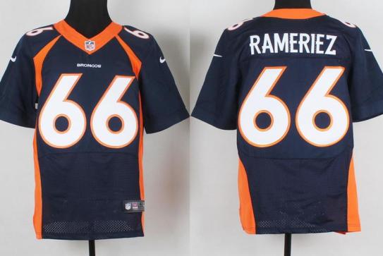 Nike Denver Broncos 66 Manny Ramirez Blue Elite NFL Jerseys Cheap