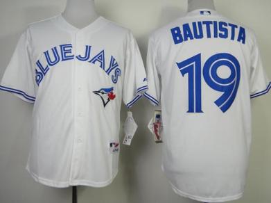 Toronto Blue Jays 19 Jose Bautista White MLB Jerseys Cheap