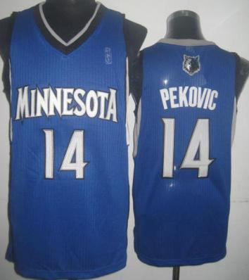 Minnesota Timberwolves 14 Nikola Pekovic Blue Revolution 30 NBA Jerseys Cheap