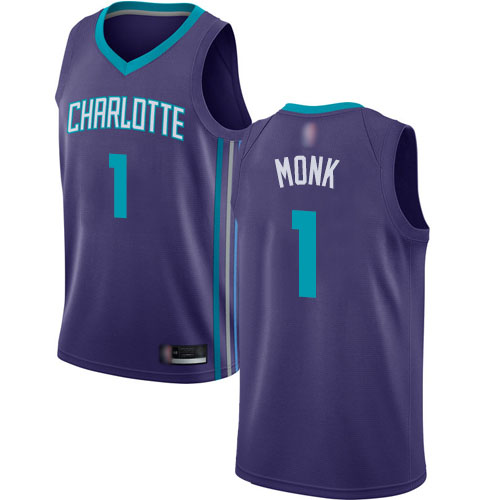 Men's Nike Charlotte Hornets #1 Malik Monk Purple NBA Jordan Swingman Statement Edition Jersey