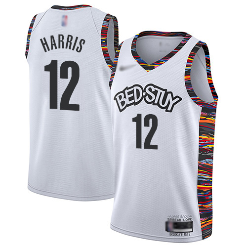 Men's Nike Brooklyn Nets #12 Joe Harris White Basketball Swingman City Edition 2019 20 Jersey