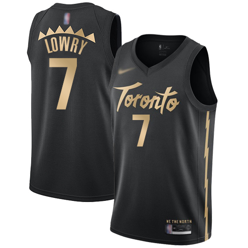 Men's Nike Toronto Raptors #7 Kyle Lowry Black Basketball Swingman City Edition 2019 20 Jersey