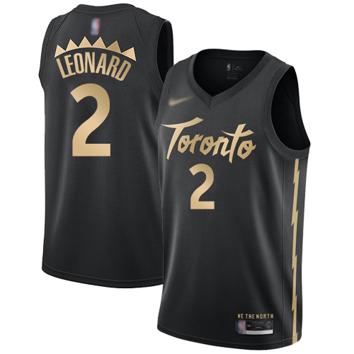 Youth Nike Toronto Raptors #2 Kawhi Leonard Black NBA Swingman City Edition 2019 20 Jersey