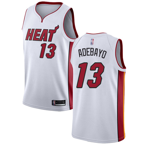 Nike Miami Heat #13 Bam Adebayo White NBA Swingman Association Edition Jersey