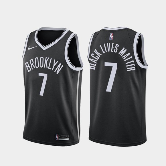 Brooklyn Nets #7 Kevin Durant BLM 2020 Jersey Black