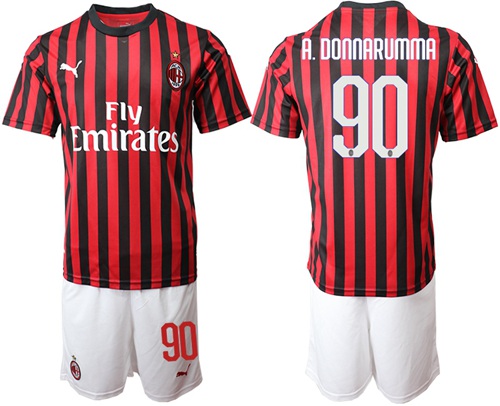AC Milan #90 A.Donnarumma Home Soccer Club Jersey