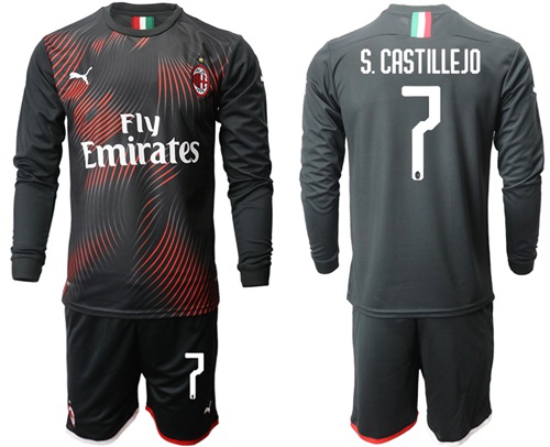AC Milan #7 S.Castillejo Third Long Sleeves Soccer Club Jersey