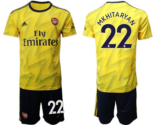Arsenal #22 Mkhitaryan Away Soccer Club Jersey