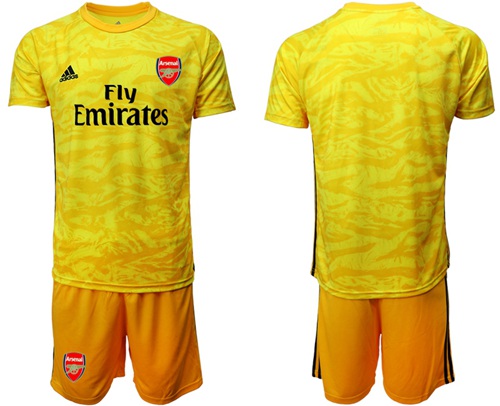 Arsenal Blank Yellow Goalkeeper Soccer Club Jersey