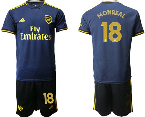 Arsenal #18 Monreal Third Soccer Club Jersey