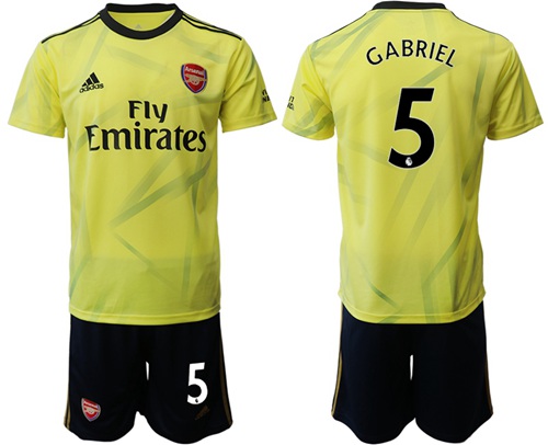 Arsenal #5 Gabriel Yellow Soccer Club Jersey