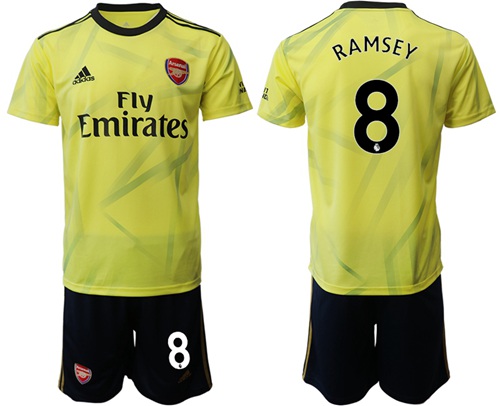 Arsenal #8 Ramsey Yellow Soccer Club Jersey