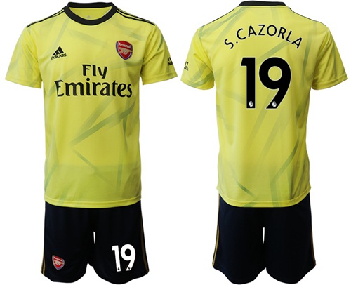 Arsenal #19 S.Cazorla Yellow Soccer Club Jersey