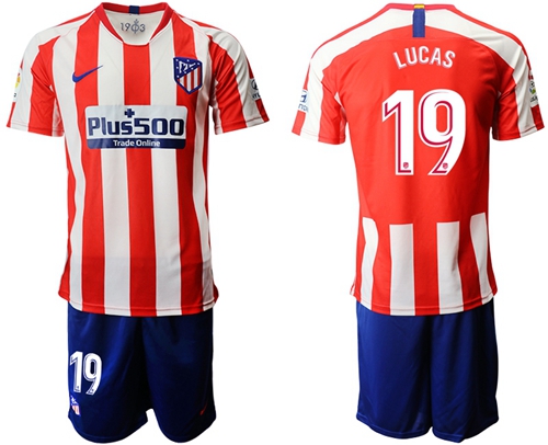 Atletico Madrid #19 Lucas Home Soccer Club Jersey