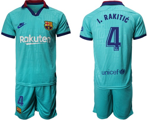 Barcelona #4 I.Rakitic Third Soccer Club Jersey
