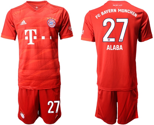 Bayern Munchen #27 Alaba Home Soccer Club Jersey