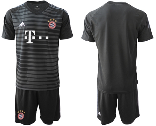 Bayern Munchen Blank Black Goalkeeper Soccer Club Jersey