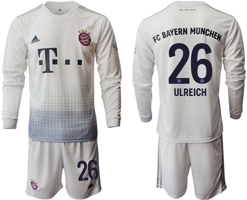 Bayern Munchen #26 Ulreich Away Long Sleeves Soccer Club Jersey