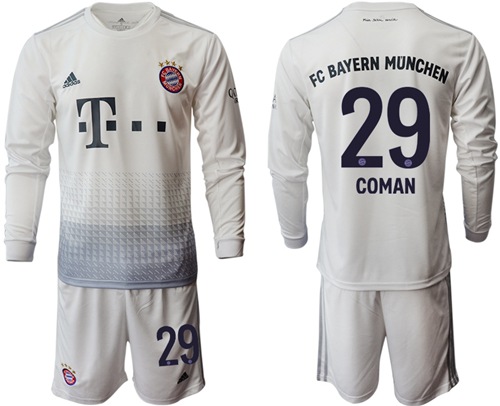 Bayern Munchen #29 Coman Away Long Sleeves Soccer Club Jersey